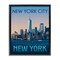 Stupell Industries New York Landmark Skyline Floating Frame Design by Victoria Barnes